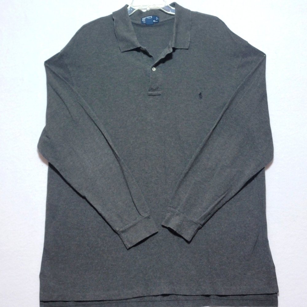 BIG & TALL Polo Ralph Lauren Gray Shirt‎ W/ Blue Pony SIZE 3XLT. #613